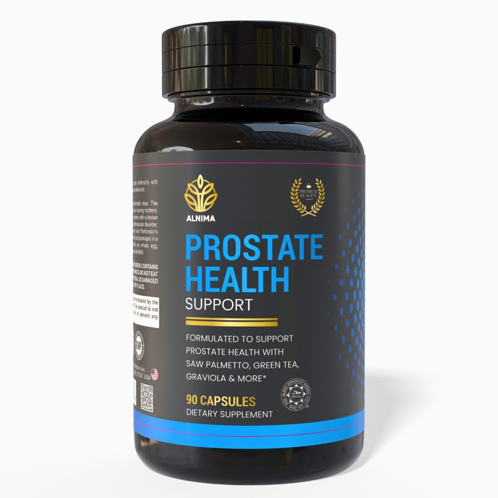 ALNIMA Halal Prostate Support for Men – Saw Palmetto, Zinc & Selenium | 90 Capsules | Made in USA