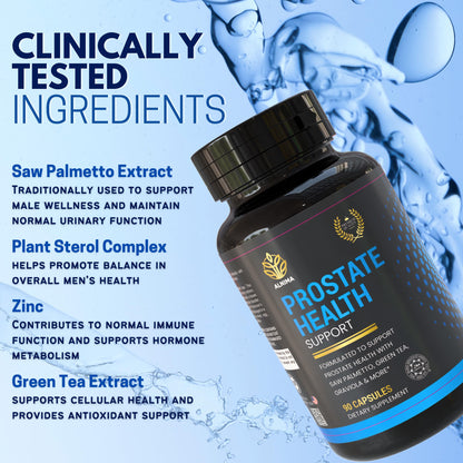 ALNIMA Halal Prostate Support for Men – Saw Palmetto, Zinc & Selenium | 90 Capsules | Made in USA