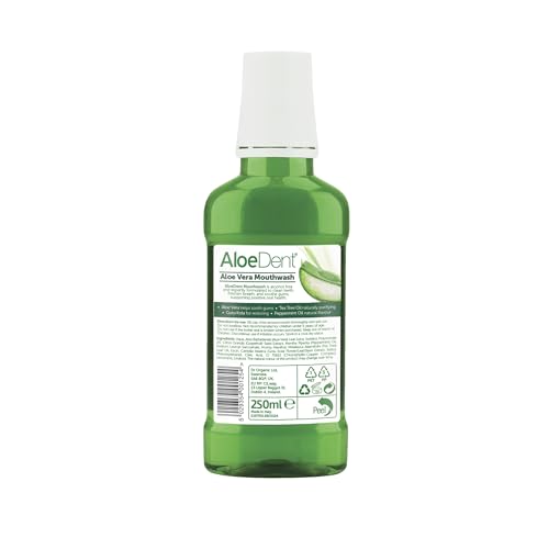 Aloe Dent Natural Mouthwash Aloe Vera 250ml - Alcohol-Free & Minty Fresh