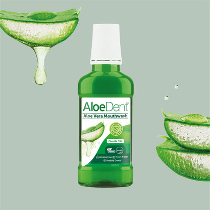 Aloe Dent Natural Mouthwash Aloe Vera 250ml - Alcohol-Free & Minty Fresh