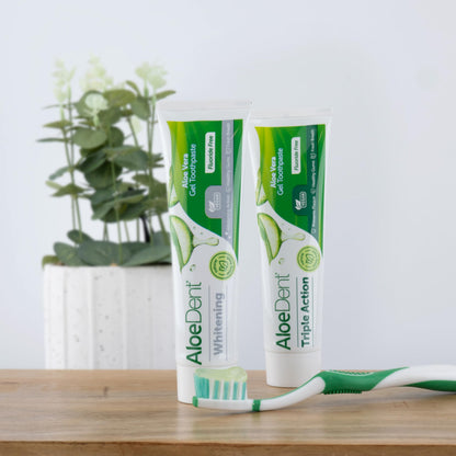 AloeDent Triple Action Toothpaste 100 ml – Fluoride-Free, Aloe Vera & Tea Tree
