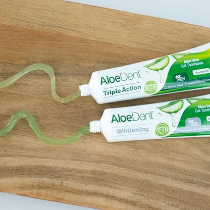 AloeDent Triple Action Toothpaste 100 ml – Fluoride-Free, Aloe Vera & Tea Tree