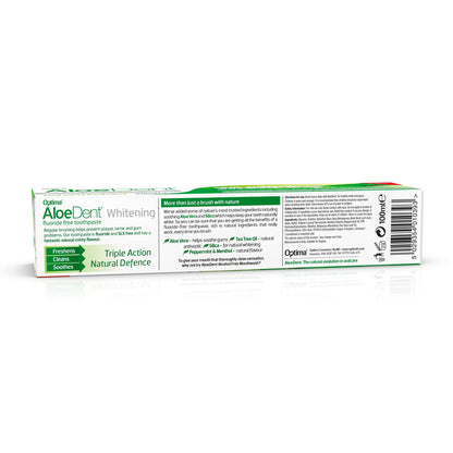 AloeDent Whitening 100 ml Aloe Vera Plus Silica Fluoride-Free Toothpaste - Pack of 3