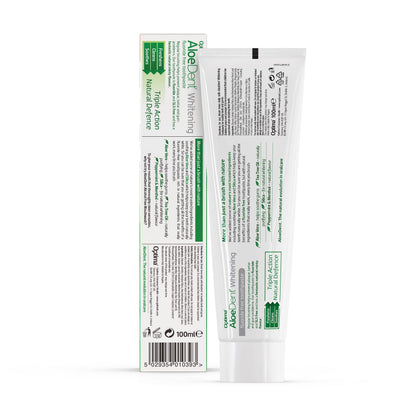 AloeDent Whitening 100 ml Aloe Vera Plus Silica Fluoride-Free Toothpaste - Pack of 3
