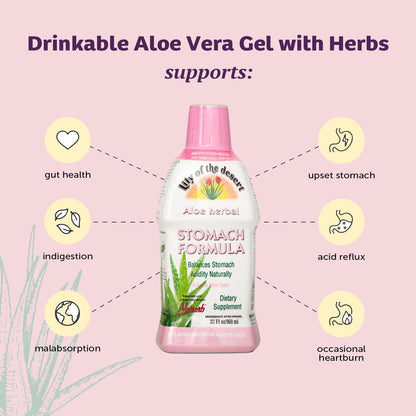 Lily of the Desert Aloe Vera Stomach Formula – Digestive Wellness, 32 oz