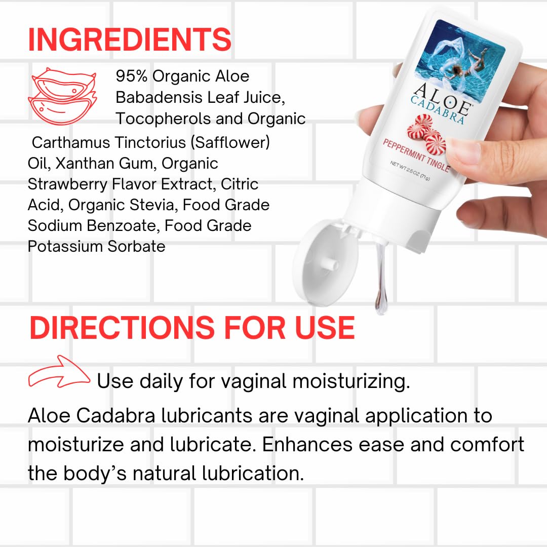 Aloe Cadabra Vaginal Moisturizer – Mint Scent, pH-Balanced, 95% Aloe