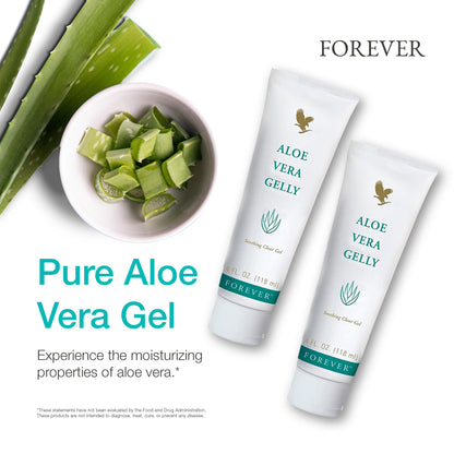 Forever Living Aloe Vera Gelly – Pure Aloe Gel, Vegan & Gluten-Free, 4 oz (Pack of 2)