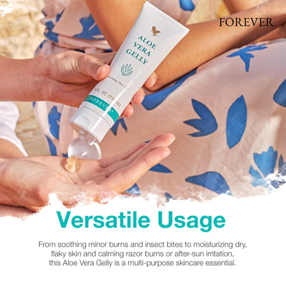 Forever Living Aloe Vera Gelly – Pure Aloe Gel, Vegan & Gluten-Free, 4 oz (Pack of 2)