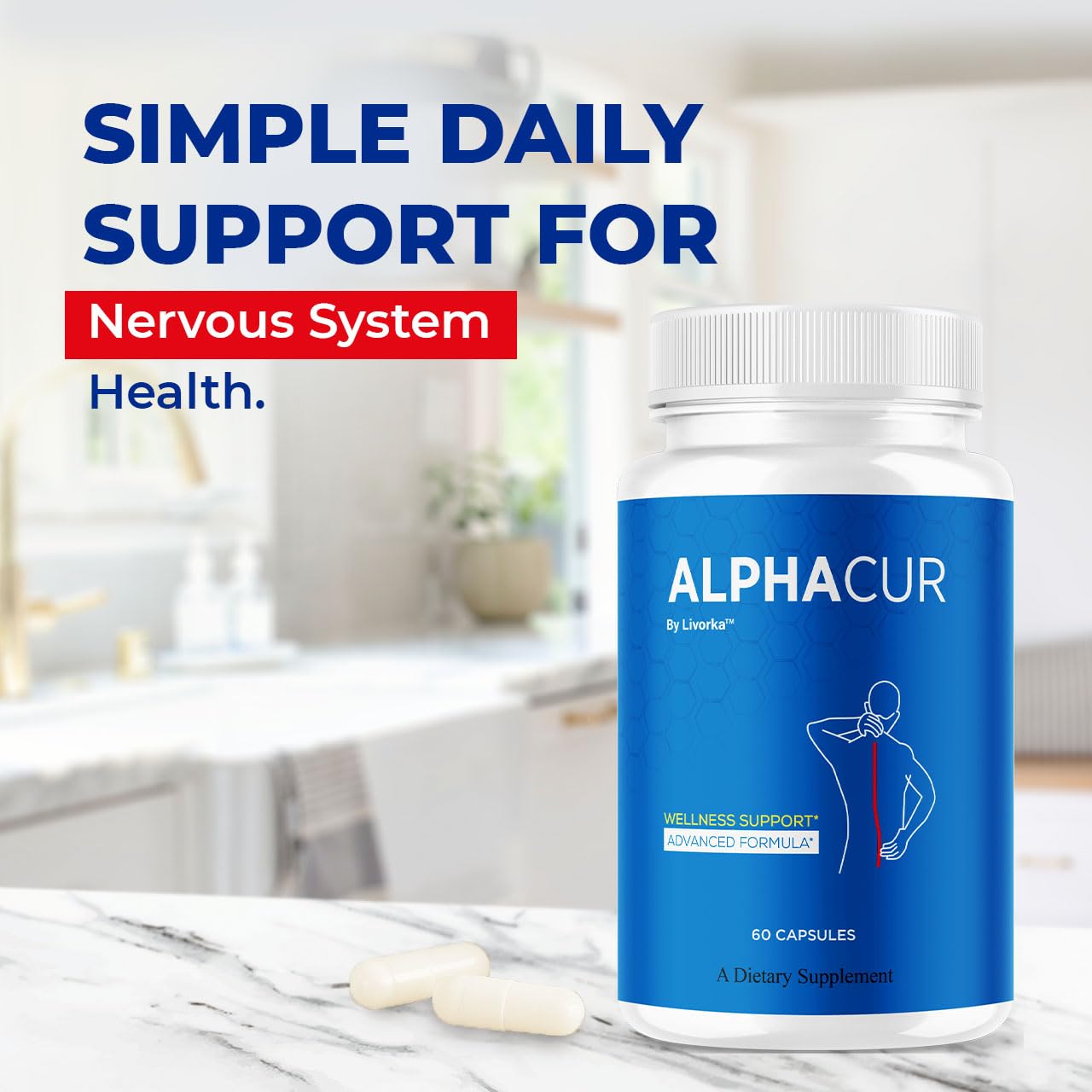 Alpha Cur Capsules | Official Nerve Support Supplement - 60 Capsules