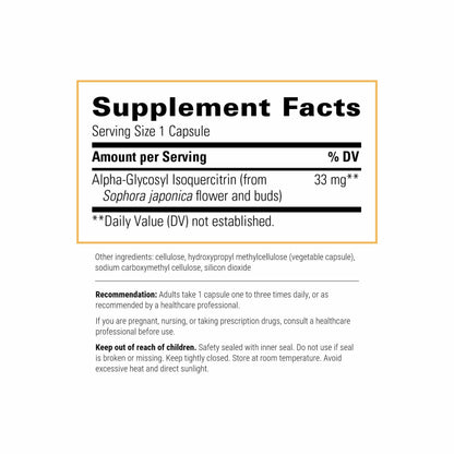 Integrative Therapeutics Alpha-Glycosyl Isoquercitrin – Quercetin for Cell Health & Antioxidant Support