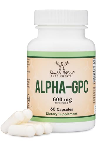 Alpha GPC Choline Brain Supplement - 60 Count, 600mg Servings | Double Wood