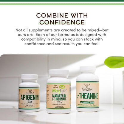 Alpha GPC Choline Brain Supplement - 60 Count, 600mg Servings | Double Wood