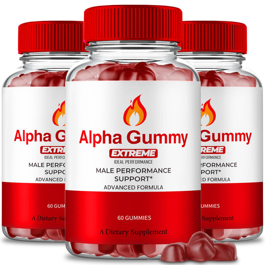 Alpha Gummies for Men | Alpha Gummy Extreme for Men – Maximum Strength & All-Natural Health (3 Pack) BritishVita | Premium UK Vitamins & Wellness Supplements