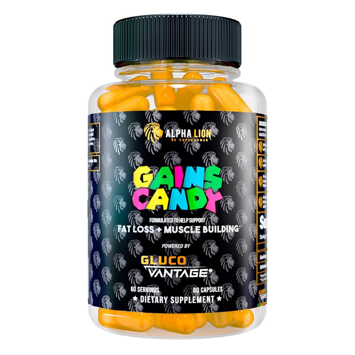 ALPHA LION Gains Candy - DHB Berberine-GlucoVantage, 60 Capsules