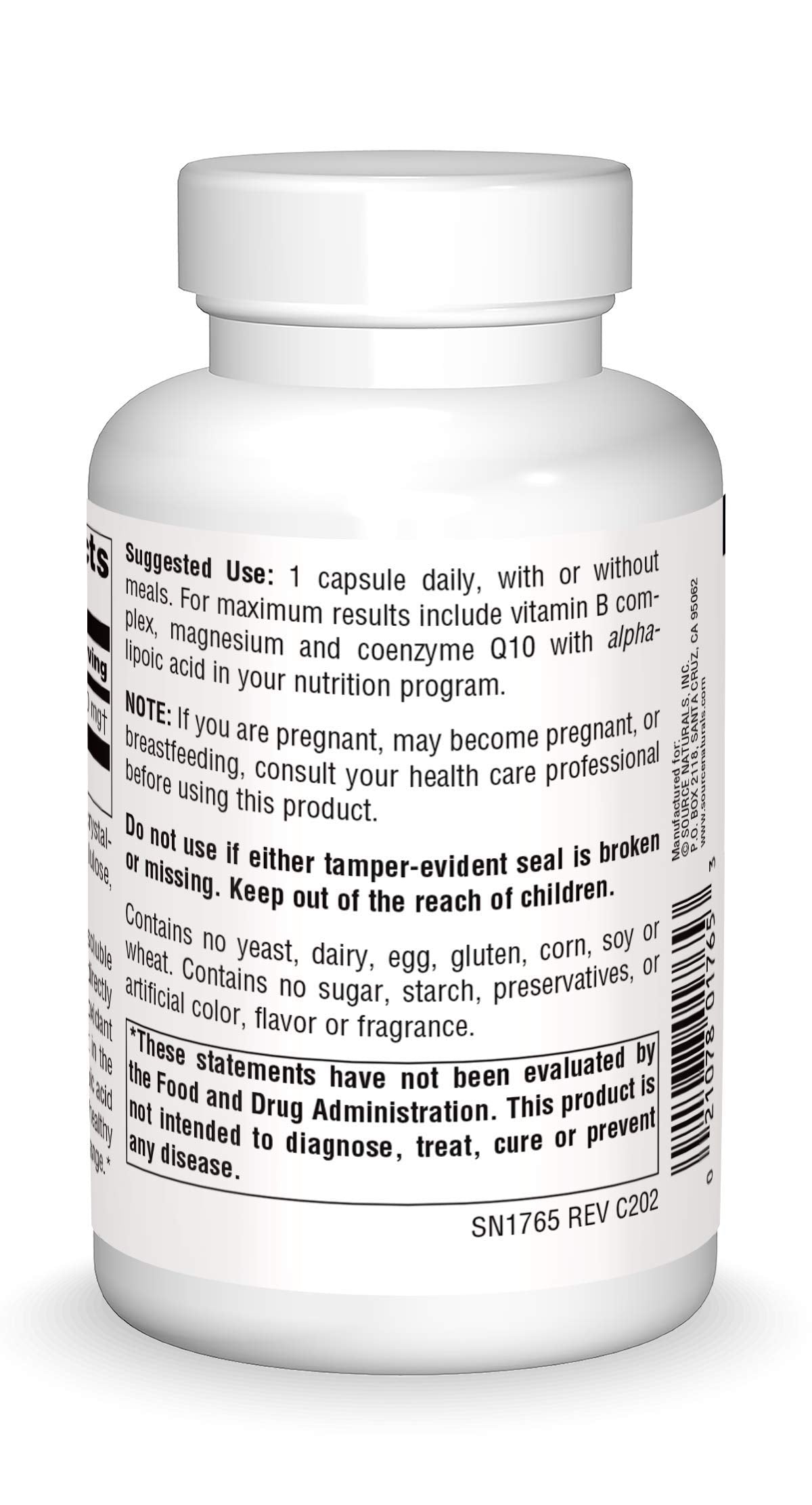 Source Naturals Alpha Lipoic Acid 300 mg | Supports Sugar Metabolism & Energy (120 Capsules)