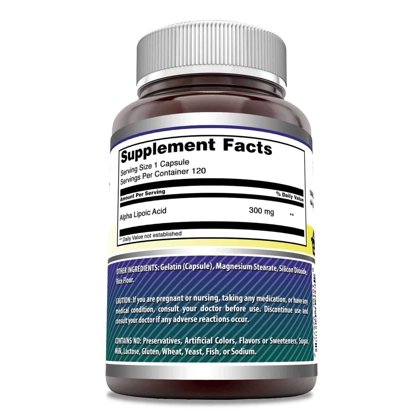 Amazing Formulas Alpha Lipoic Acid 300 mg Capsules – 120 Count, Non-GMO, Gluten Free, Made in USA