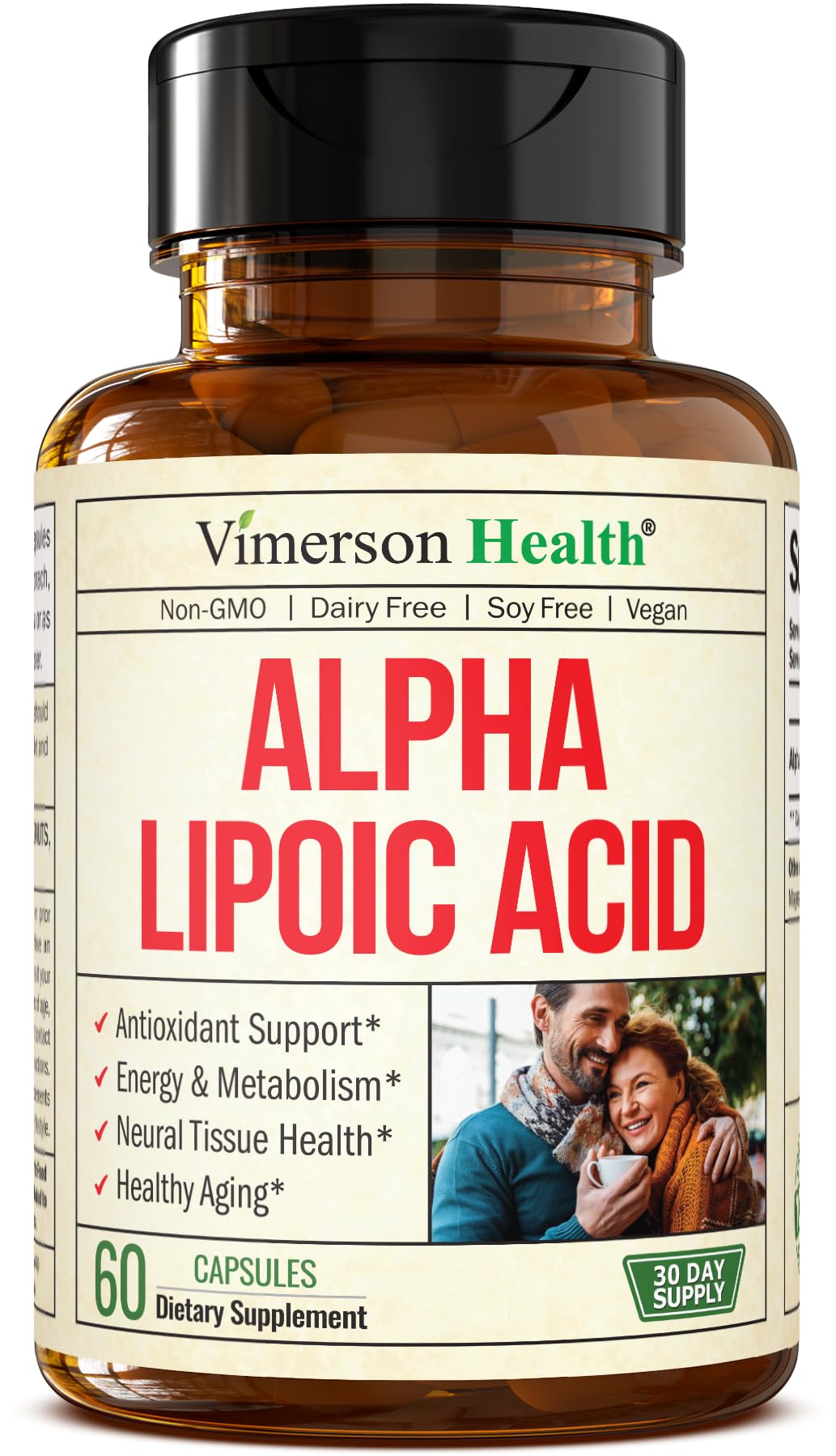 Alpha Lipoic Acid 650mg – High Potency ALA Supplement for Nerve & Brain Health | Vegan & Non-GMO | 60 Capsules