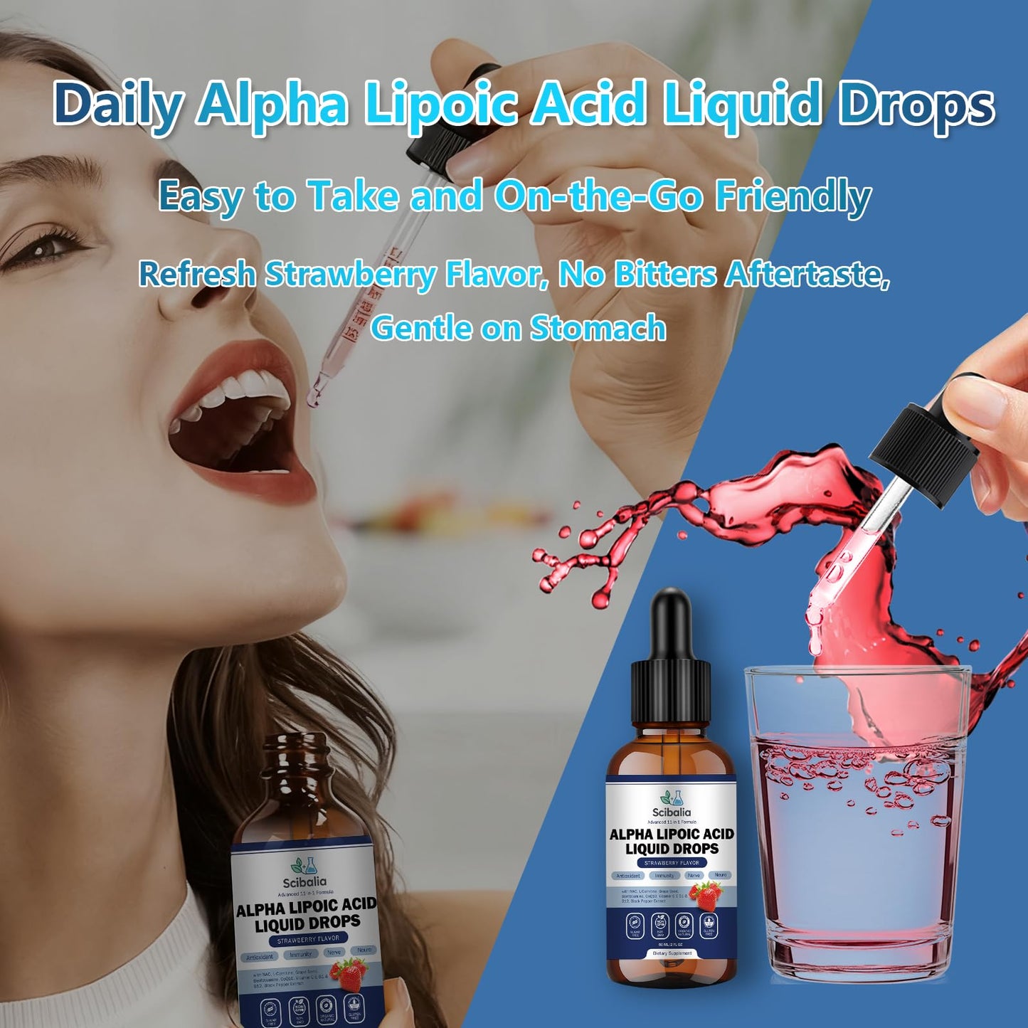 Alpha Lipoic Acid 1000mg Liquid Drops – 11-in-1 ALA with Acetyl-L-Carnitine & Benfotiamine