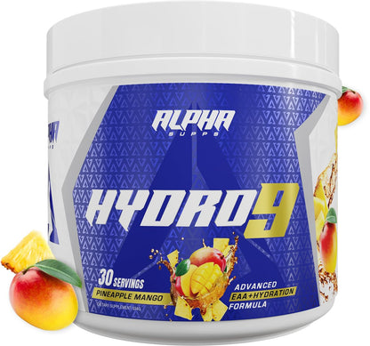 Hydro 9 Aminos EAA + Hydration Powder – Pineapple Mango (30 Servings) | Alpha Supps