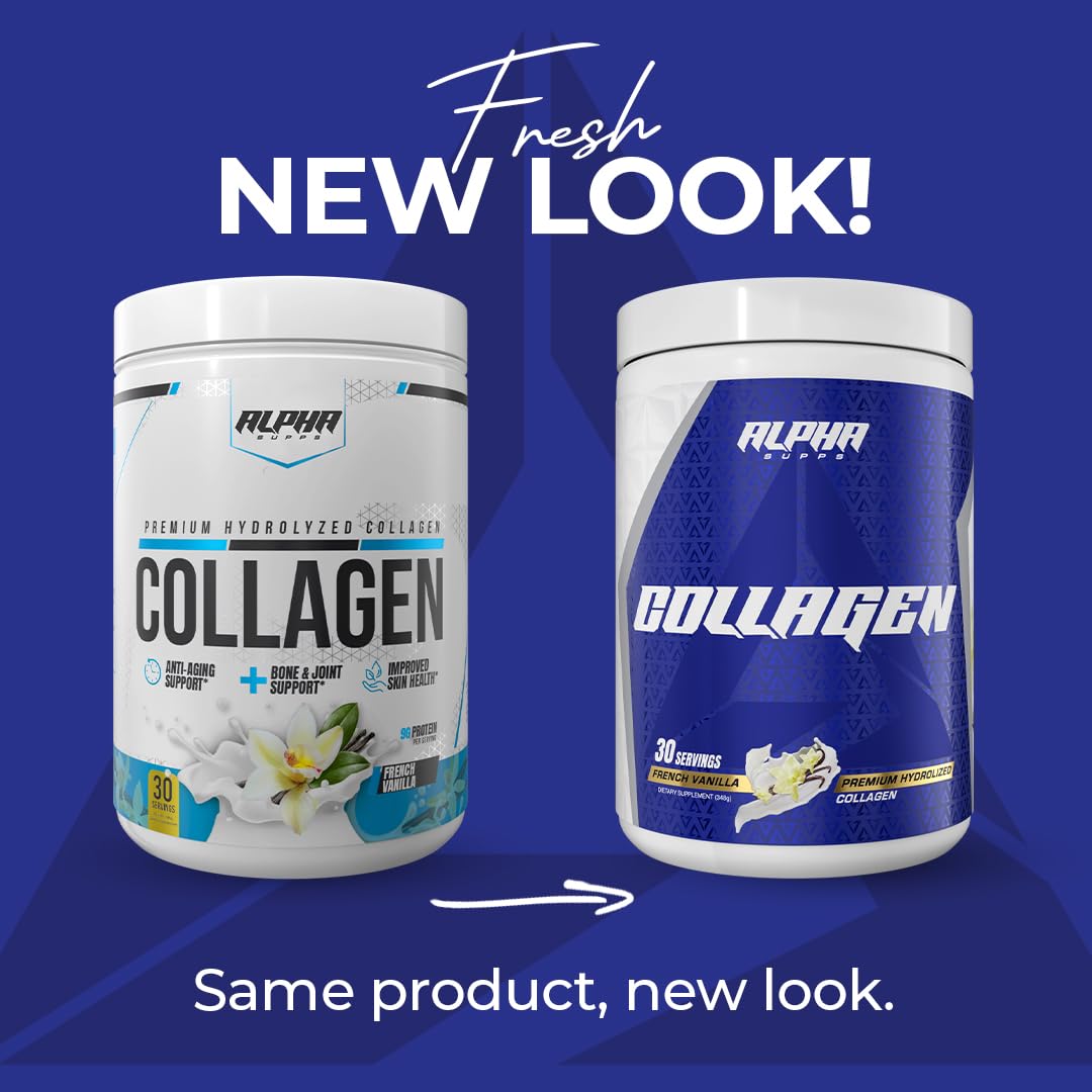 Alpha Supps Premium Hydrolyzed Collagen Powder - Strawberry Lime, 30 Servings