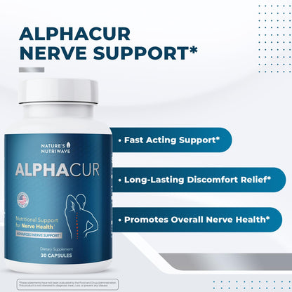 Nature’s NutriWave Alphacur – Natural Magnesium, CoQ10 & Turmeric | Non-GMO, USA-Made