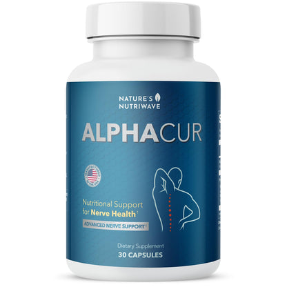 Nature’s NutriWave Alphacur – Natural Magnesium, Alpha Lipoic Acid, Turmeric & CoQ10 | Non-GMO, Made in USA, GMP-Certified