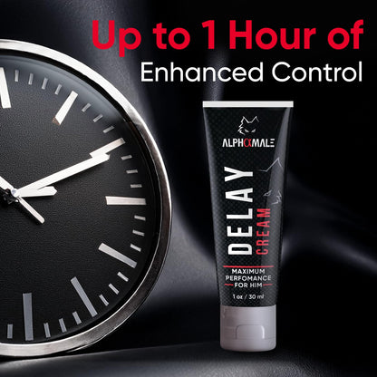 AlphaMale Delay Cream for Men – Numbing Formula for Climax Control & Longer Endurance