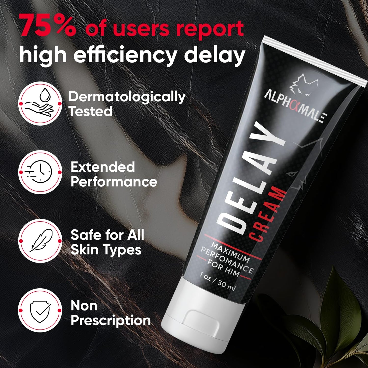 AlphaMale Delay Cream for Men – Numbing Formula for Climax Control & Longer Endurance