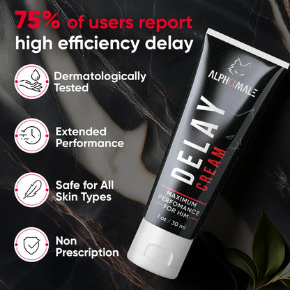 AlphaMale Delay Cream for Men – Numbing Formula for Climax Control & Longer Endurance