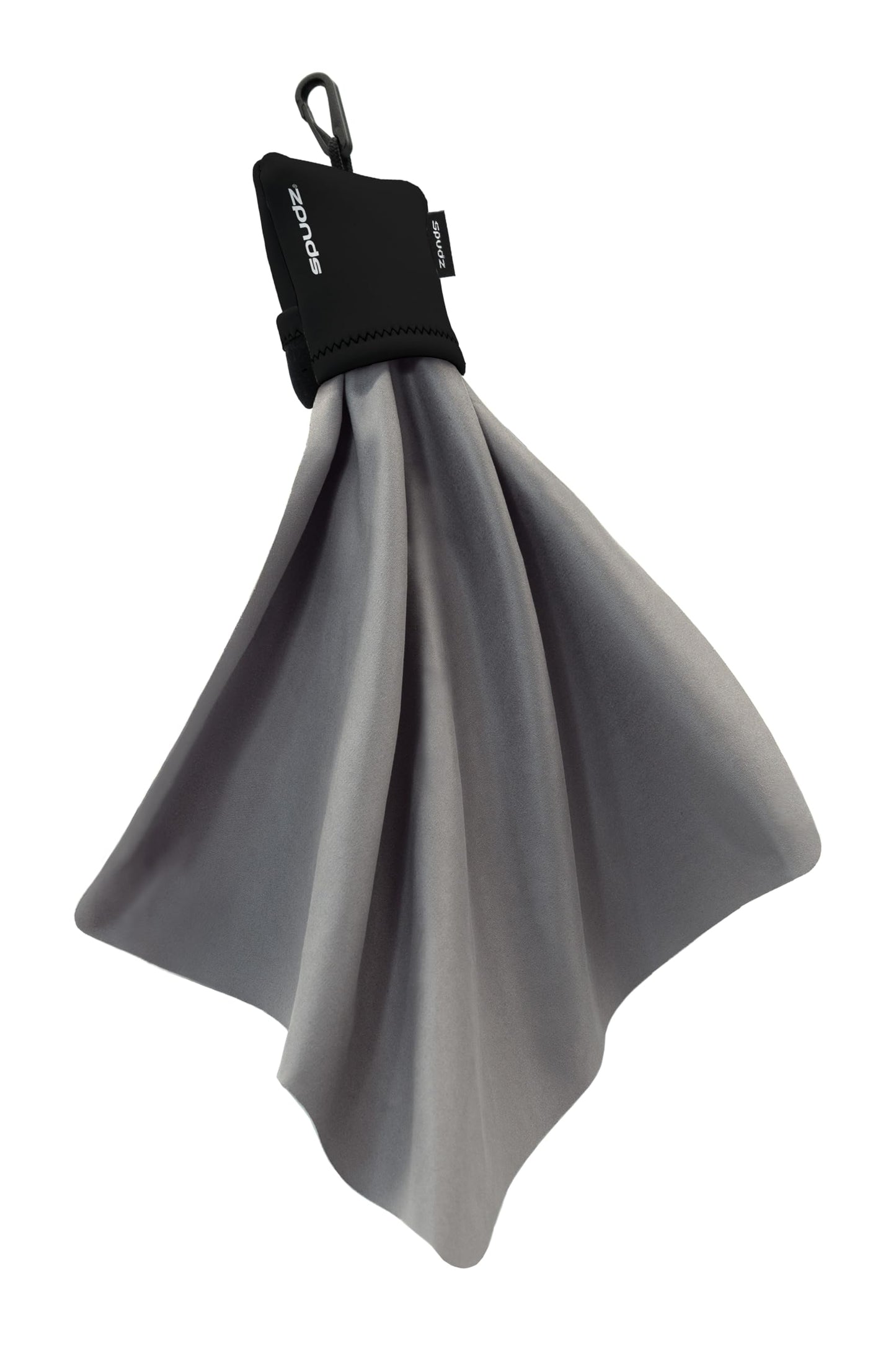 Alpine Innovations SPUDZ Microfiber Cloth Cleaner – Closable Bottom, Black, 10x10