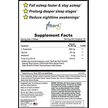 Alteril Sleep Aid – Natural, Gentle Support for Restful Sleep (60 Count)