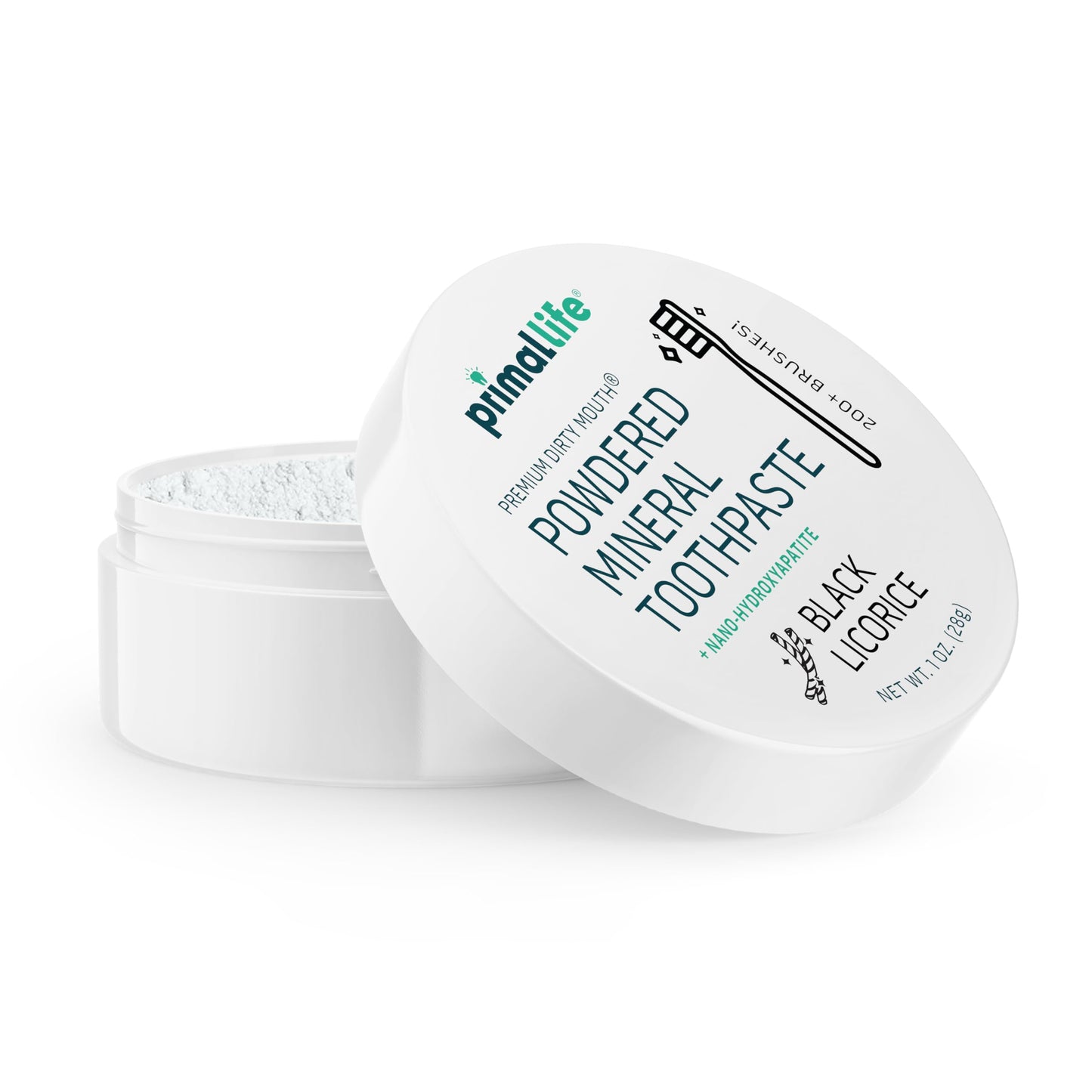 Dirty Mouth Toothpowder – Black Licorice, 1 oz | Primal Life Organics (Organic & Vegan)