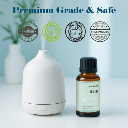 AmaKane Rain Fragrance Oil 30ml – Clean Fresh Diffuser Oil for Home, Candles & Soaps