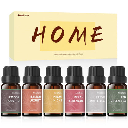 AmaKane Home Fragrance Oils – Diffuser & Candle Scents (6x10ml)