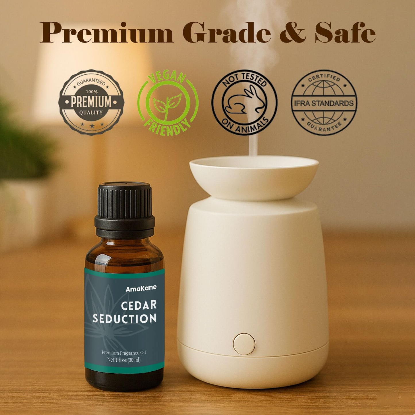 AmaKane Cedar Seduction Hotel Fragrance Oil 30ml | Premium Diffuser Oil