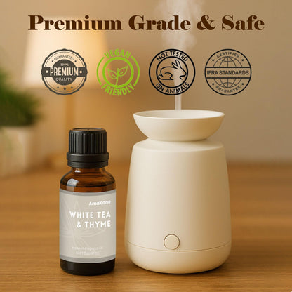 AmaKane White Tea & Thyme Fragrance Oil 30ml – Hilton-Inspired Diffuser Oil