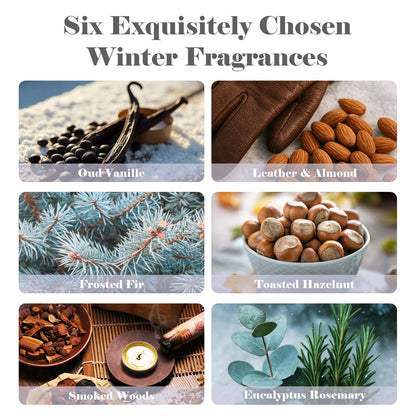 AmaKane Winter Fragrance Oil 6x10ml – Oud Vanille, Frosted Fir & More