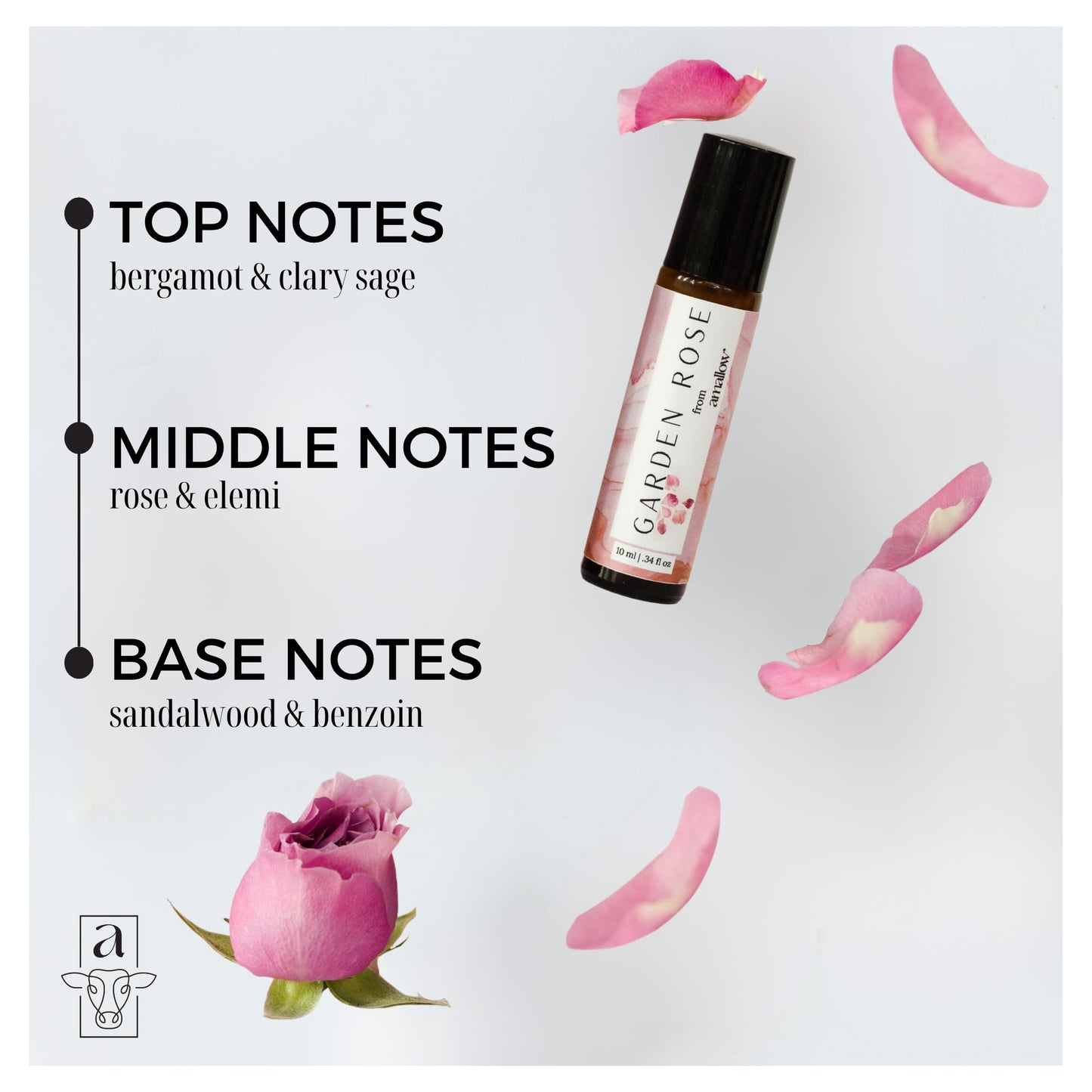Amallow All Natural Non-Toxic Perfume Roller – Garden Rose