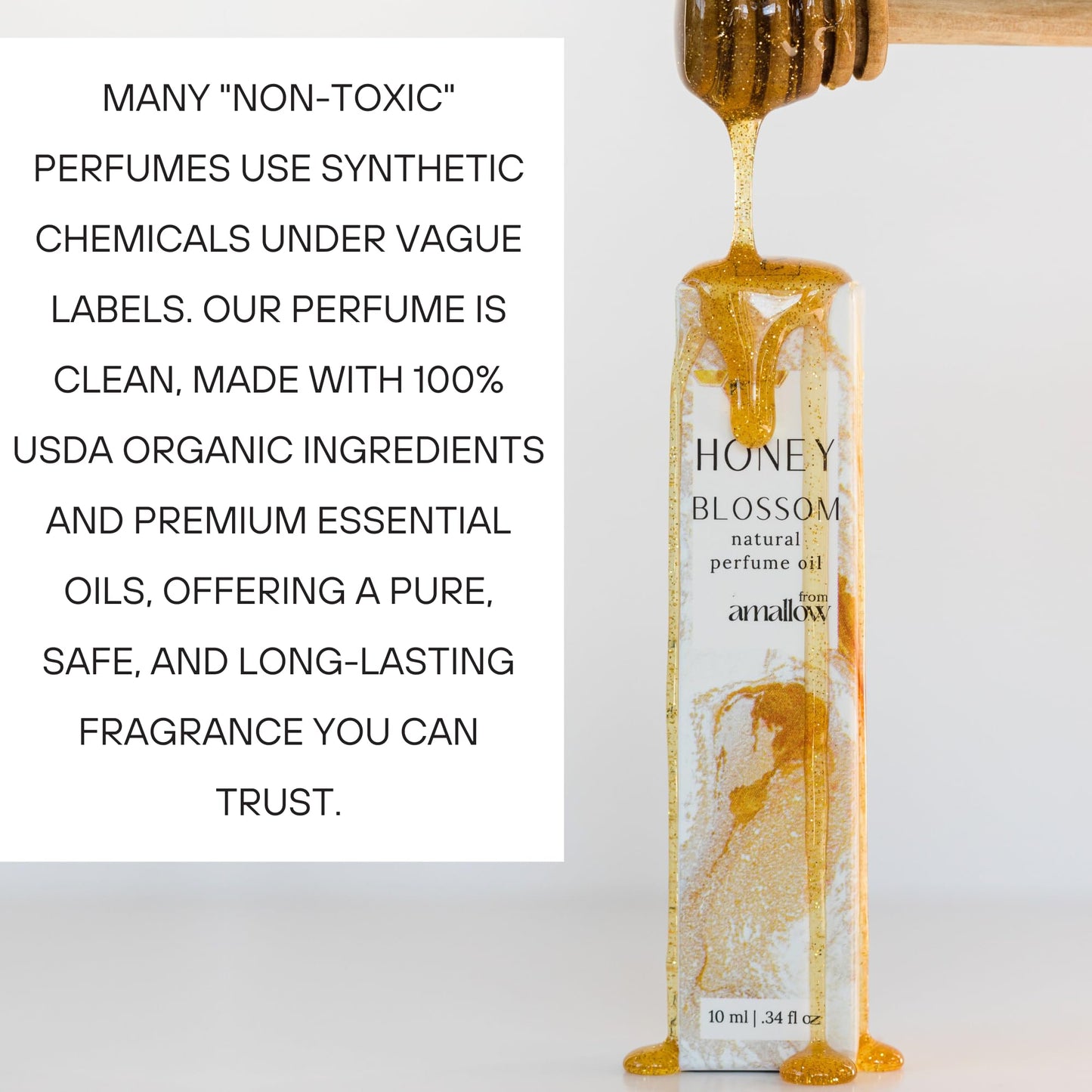 Amallow Non-Toxic Perfume Roller | Pure Essential Oils | Honey Blossom