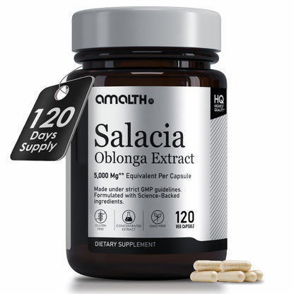 AMALTH Salacia Oblonga Extract - 90 Veg Capsules | Ayurvedic Herbal Supplement