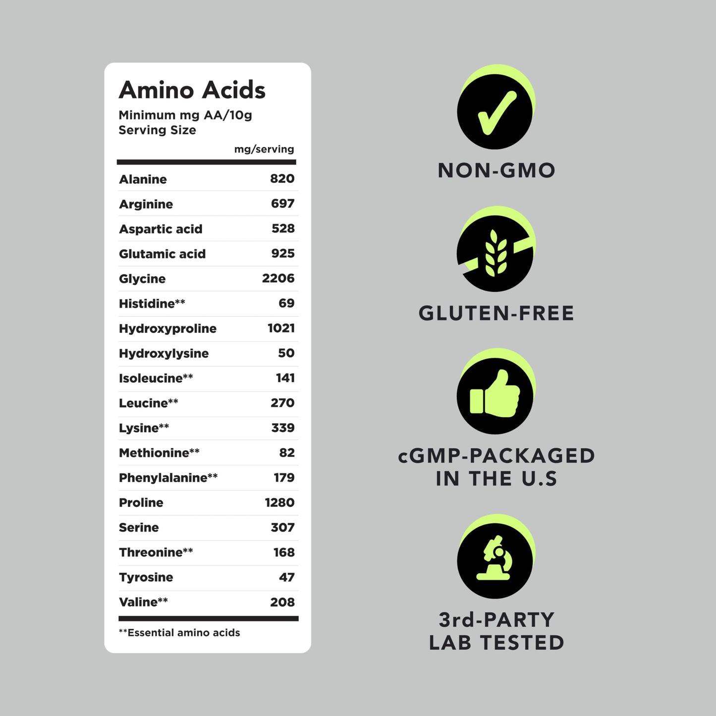 AMANDEAN Collagen Peptides Powder – 17.6oz, Grass-Fed, Unflavored