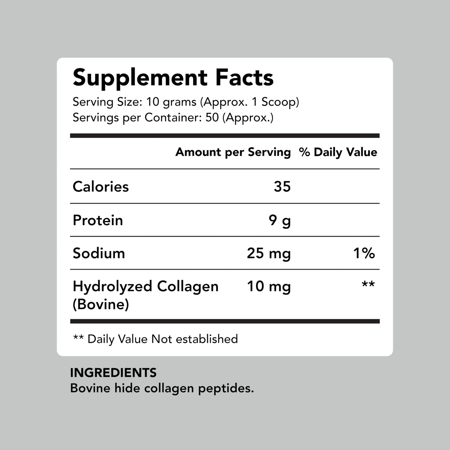AMANDEAN Collagen Peptides Powder – 17.6oz, Grass-Fed, Unflavored