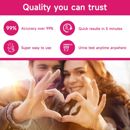 Amazewell Ovulation & Pregnancy Test Strips Kit - 30 LH + 10 HCG