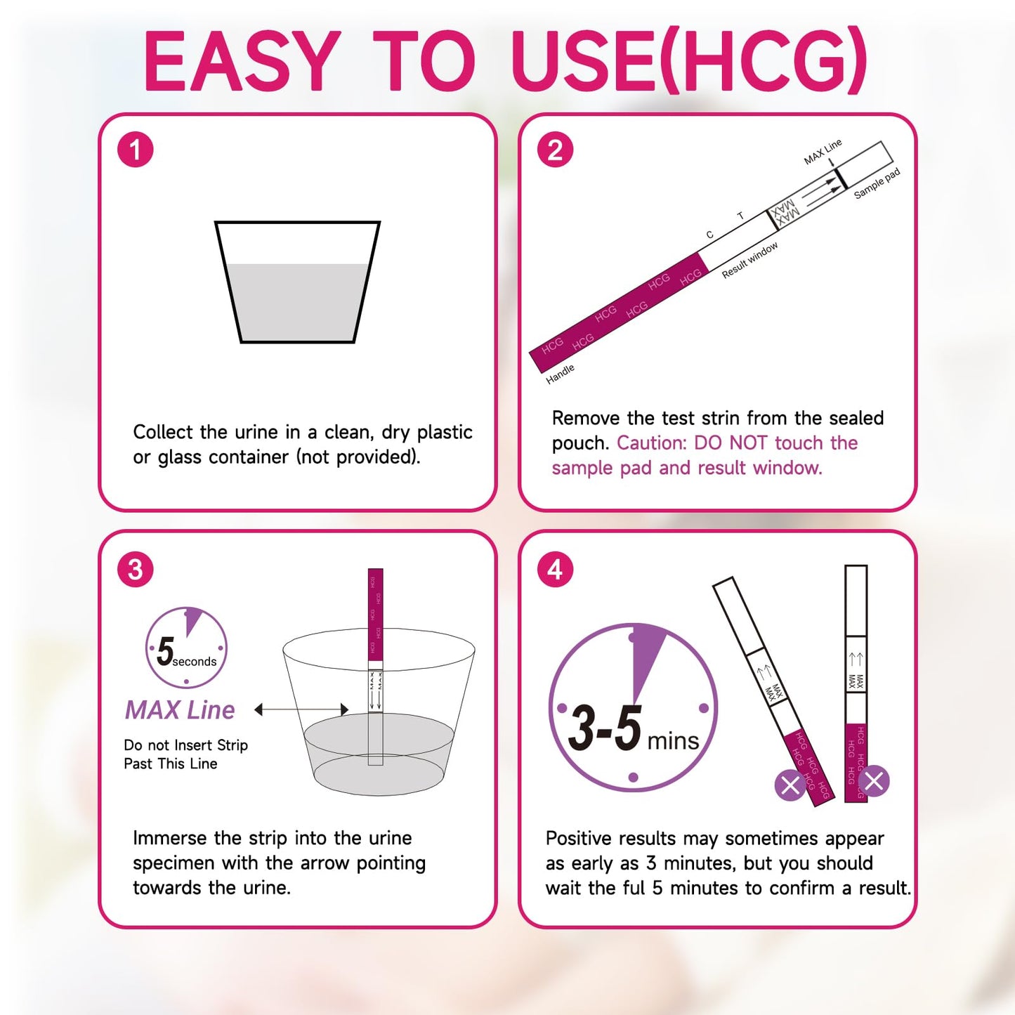 Amazewell Ovulation & Pregnancy Test Strips Kit - 30 LH + 10 HCG