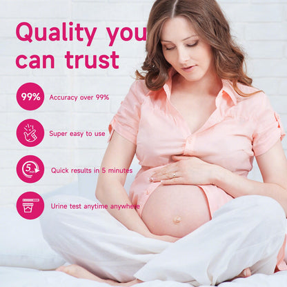 Amazewell Early Detection Pregnancy Test Strips – At-Home hCG Tests, 50 Pack, 99%+ Accuracy