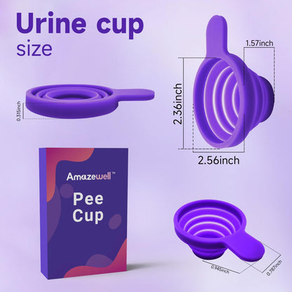 Amazewell Reusable Folding Urine Cups for Ovulation & Pregnancy Tests