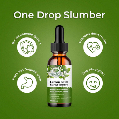 Amazing Botanicals Lemon Balm 10X Extract Tincture – 30,000 mg, 30 ml, Relaxation & Cognitive Support