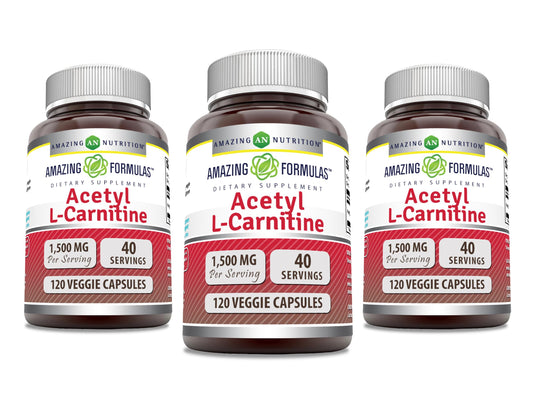 Acetyl L-Carnitine HCl 1500 mg Veggie Capsules – Amazing Formulas BritishVita | Premium UK Vitamins & Wellness Supplements