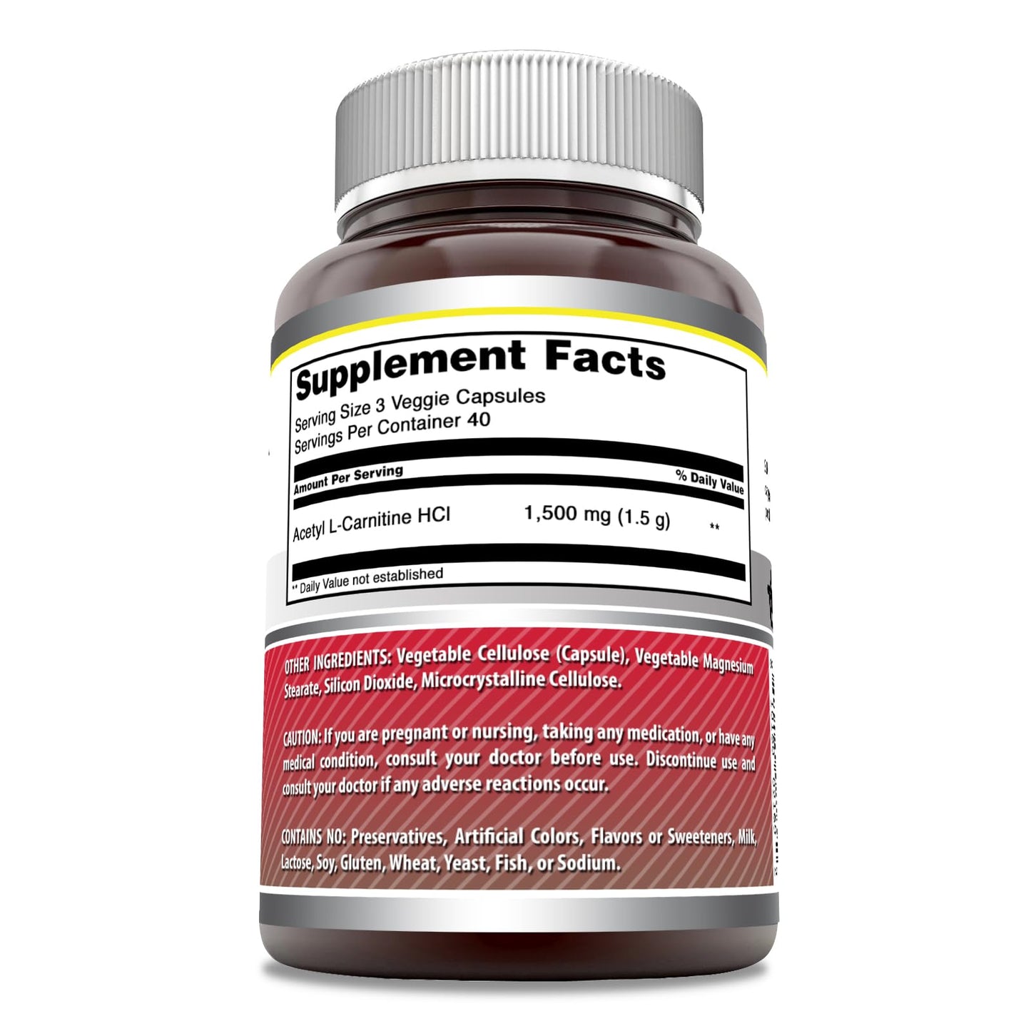 Acetyl L-Carnitine HCl 1500 mg Veggie Capsules – Amazing Formulas