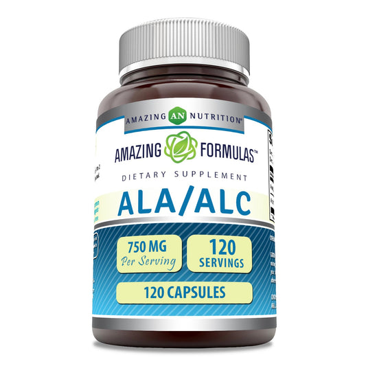 Amazing Formulas ALA/ALC 750 mg Capsules – Non-GMO, Gluten-Free, Made in USA (120 Count) BritishVita | Premium UK Vitamins & Wellness Supplements